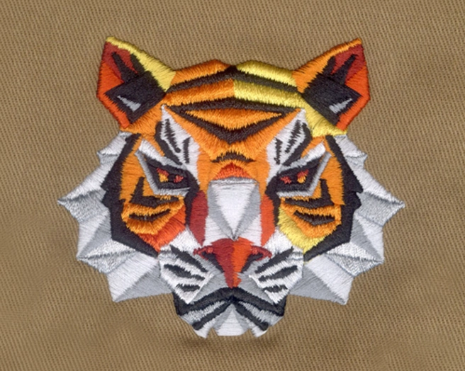 Intricate tiger embroidery sample | Embroidery Digitizing