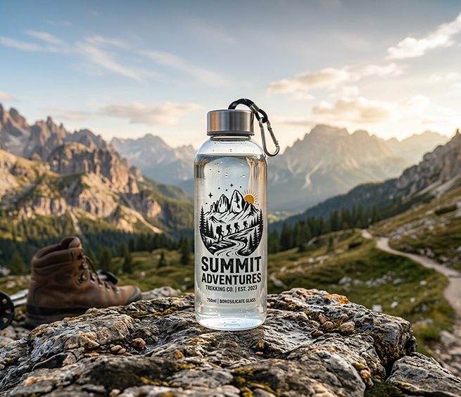 Glass Water Bottle